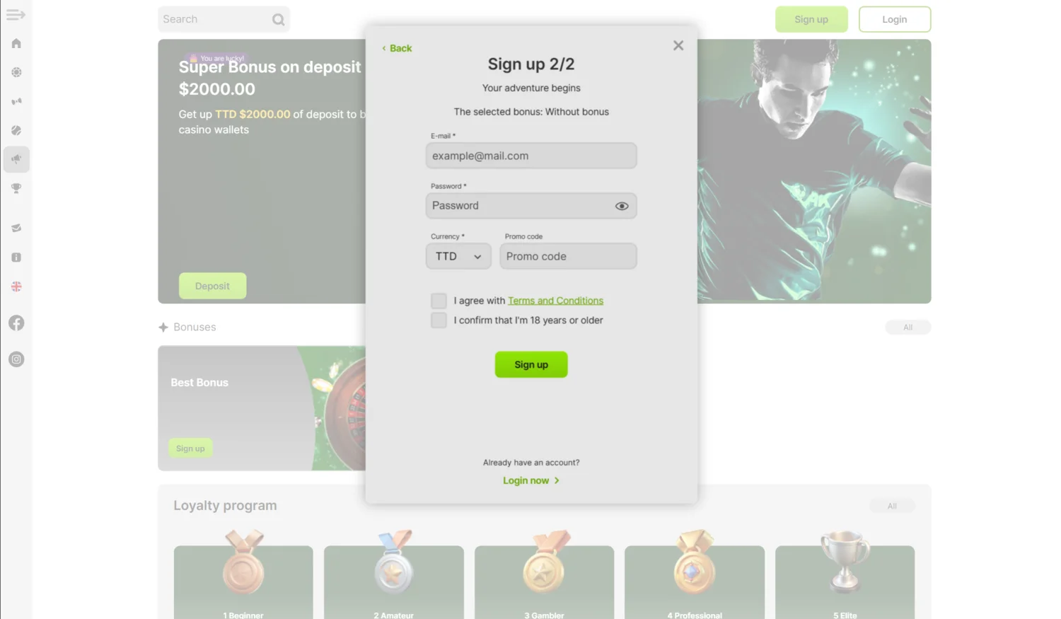 Jeevybet Casino Sign Up and Login