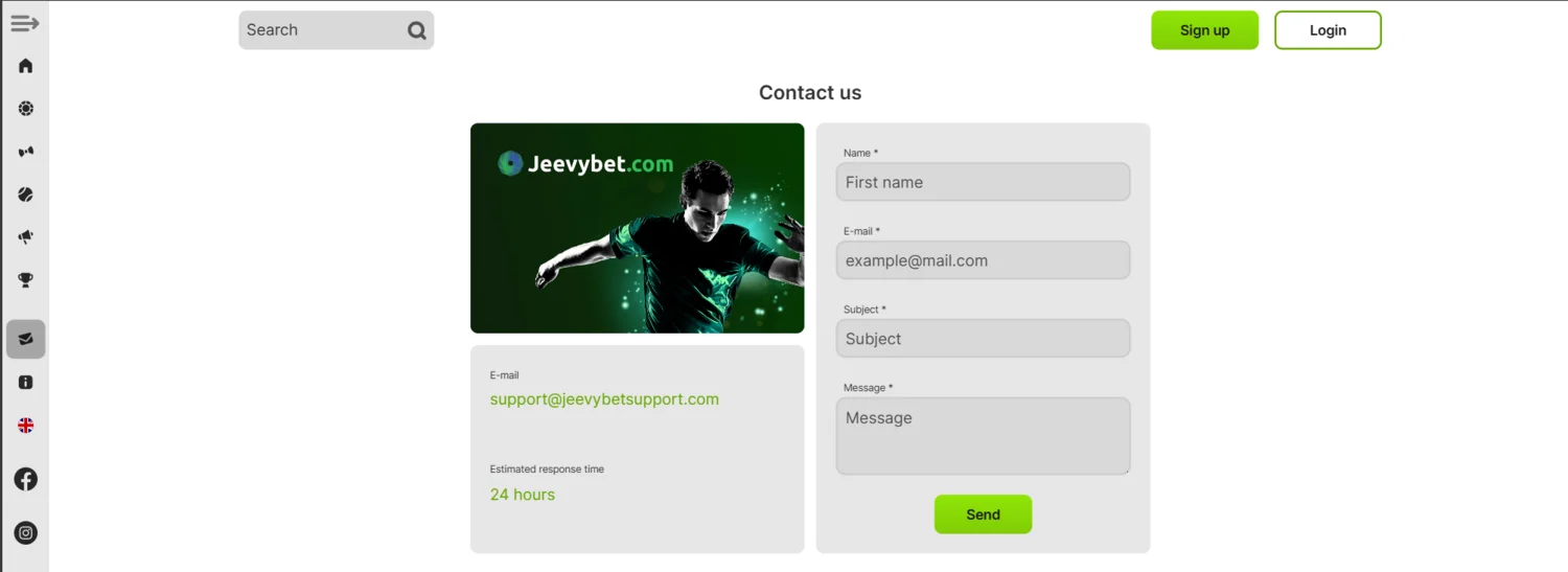 Jeevybet Casino Customer Support
