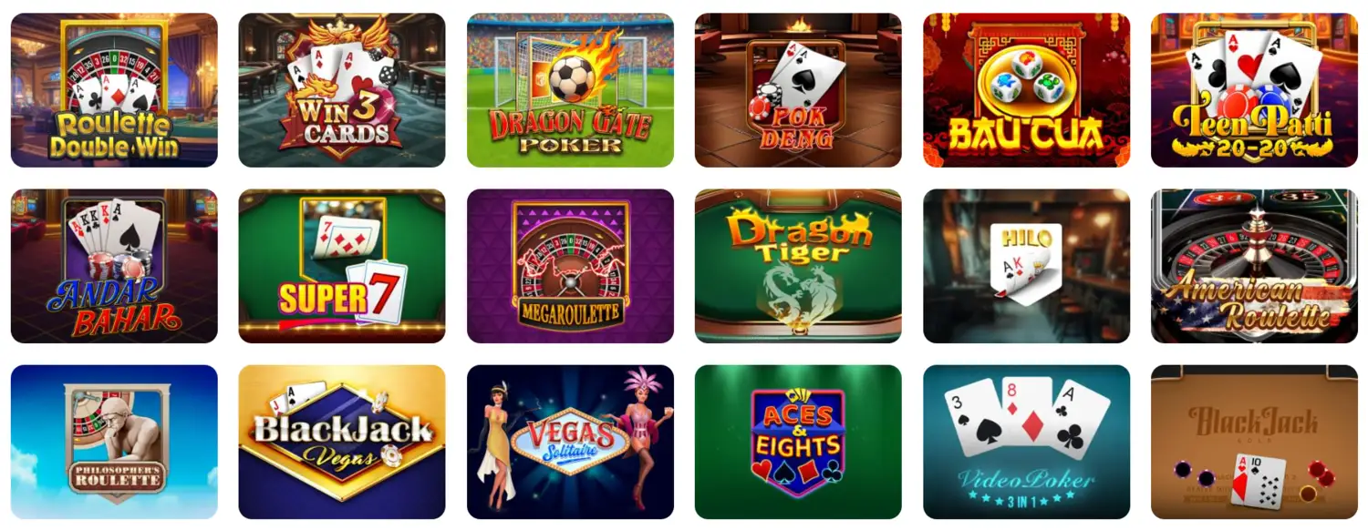 Jeevybet Casino Table Games